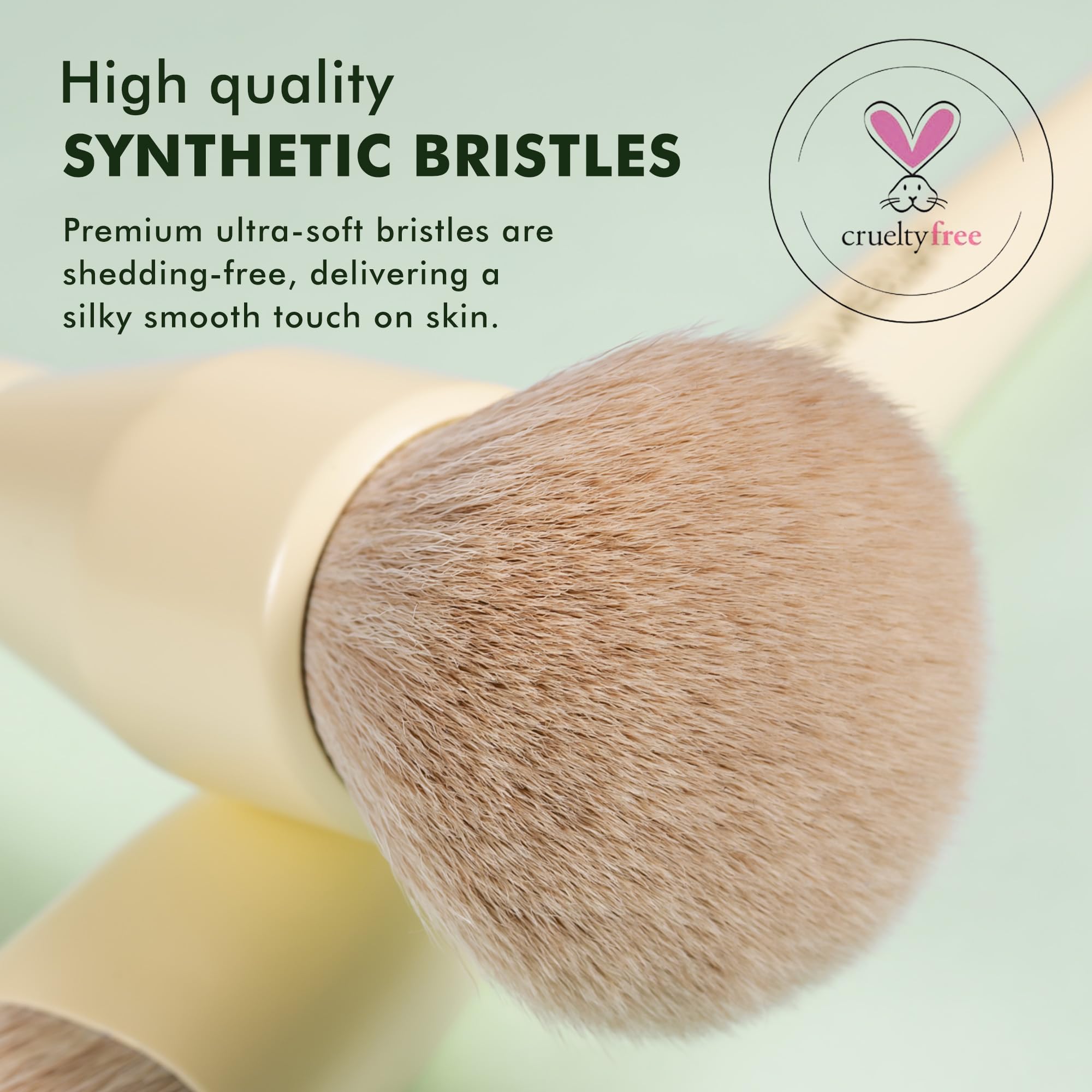 VYNESTRA size comparison in hand shows compact, travel-friendly brush proportions