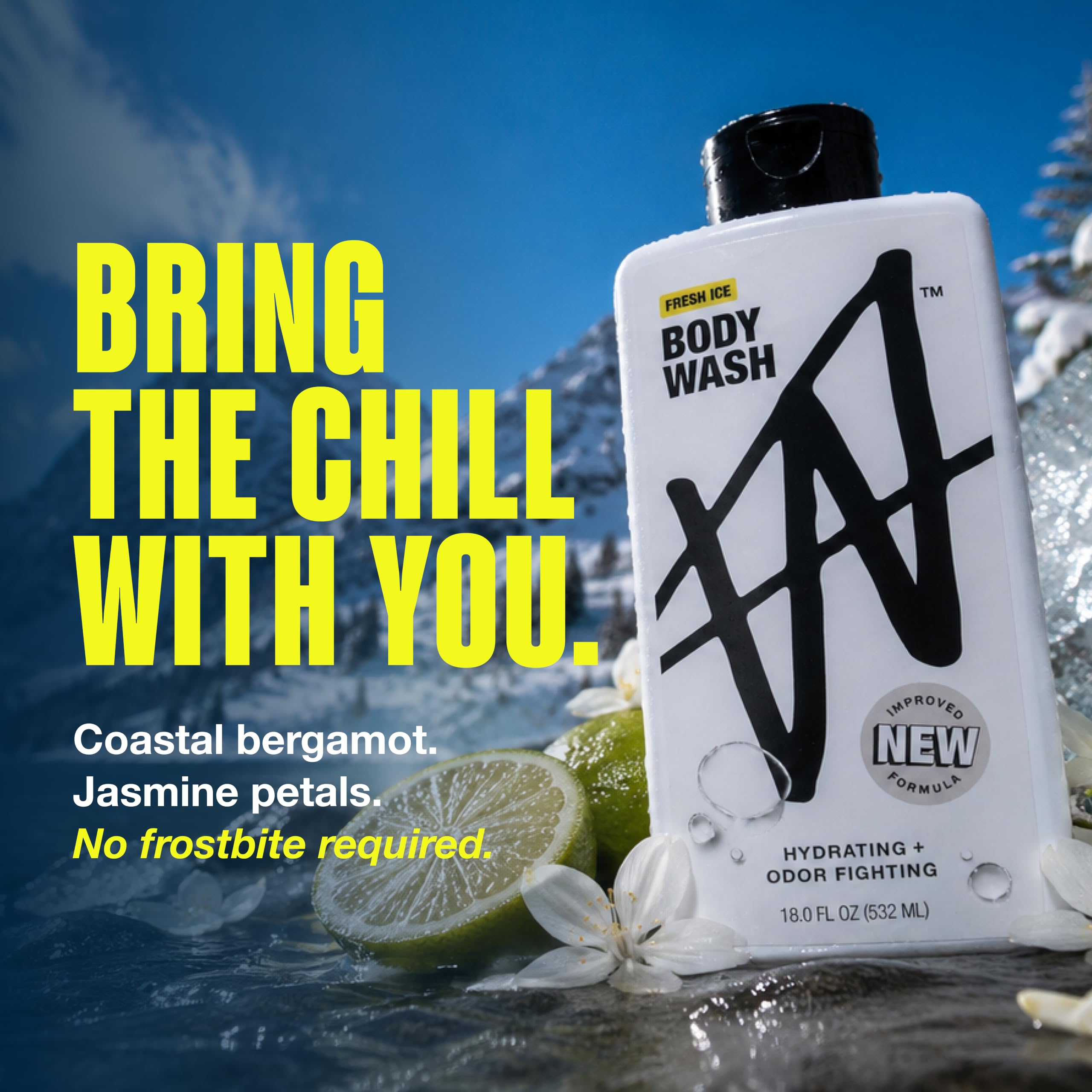 W By Jake Paul in-shower lifestyle image showing refreshing workout rinse benefit