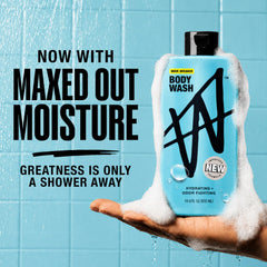 W being used in shower showing effective sweat removal and fresh feeling benefit