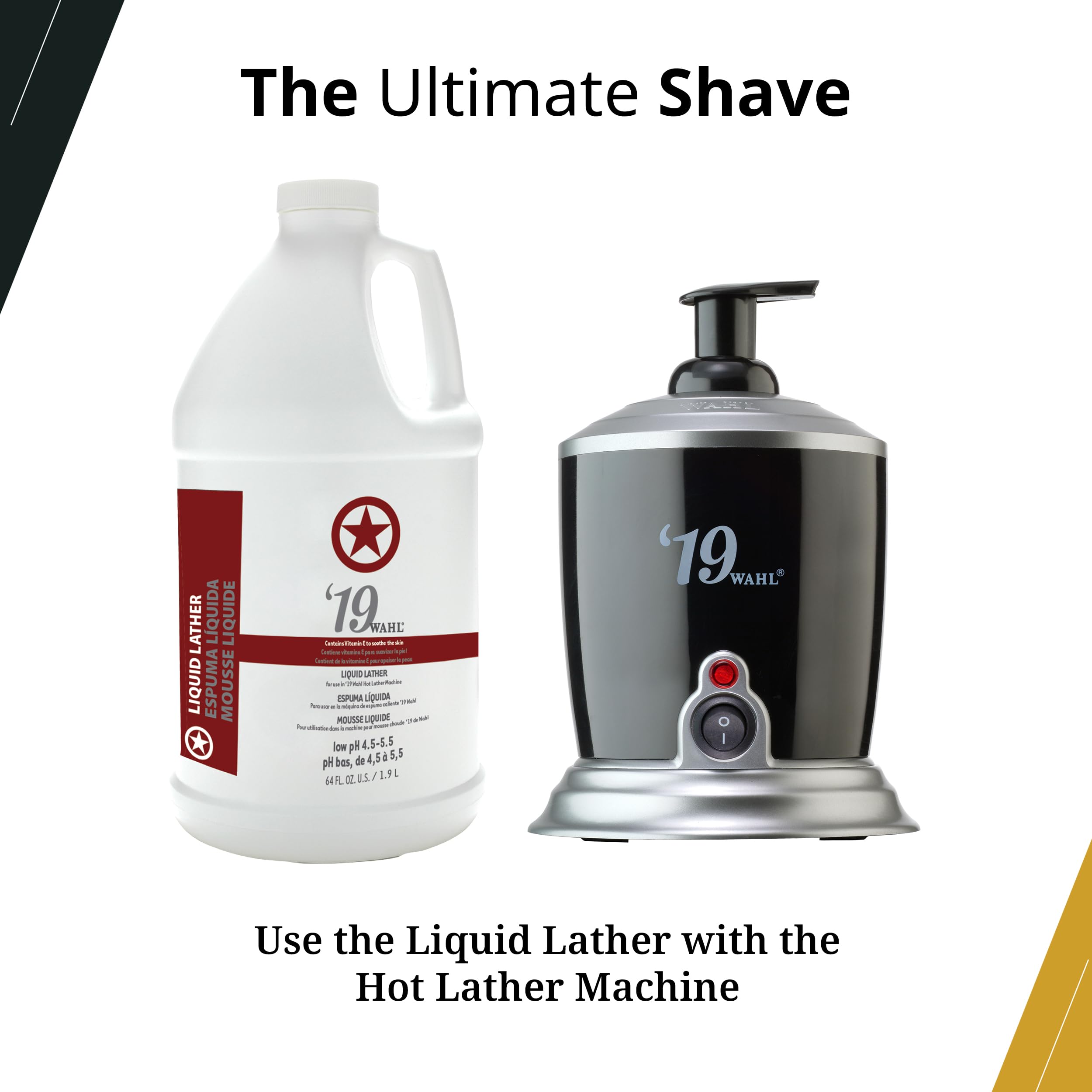 Wahl Professional label vitamin E detail highlighting skin-soothing benefit