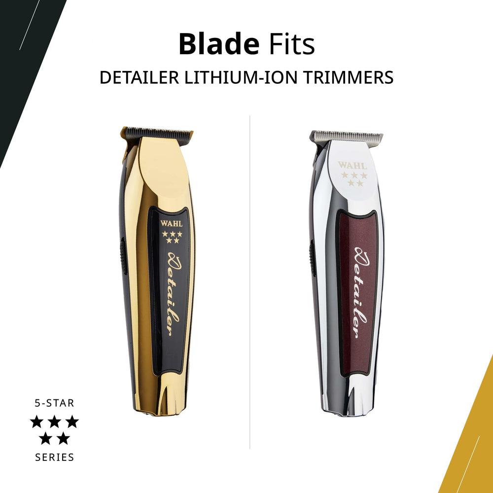 Wahl blade mounted on trimmer in use demonstrating faster bulk removal