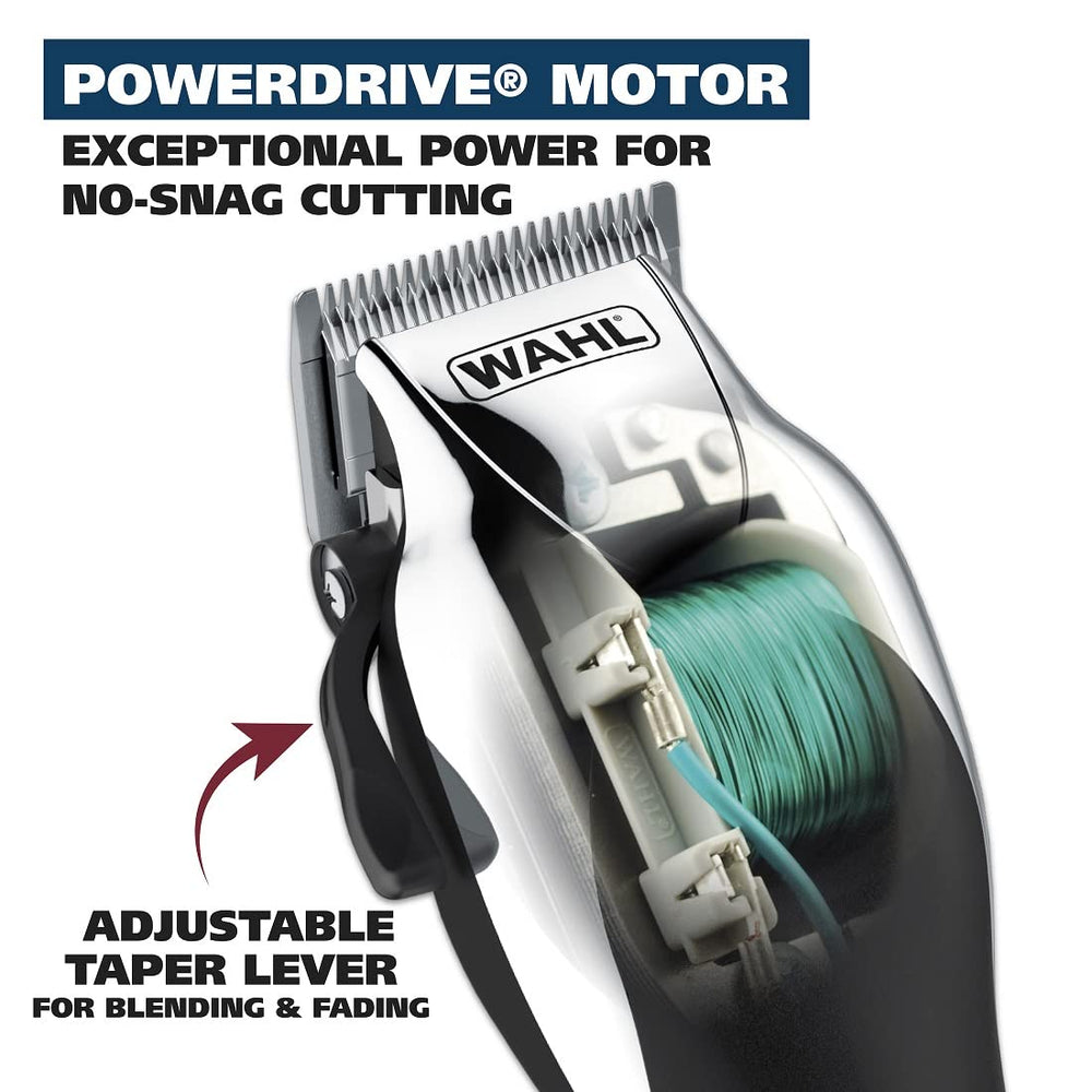 Wahl chrome pro in use cutting hair demonstrating smooth fades and reliable performance