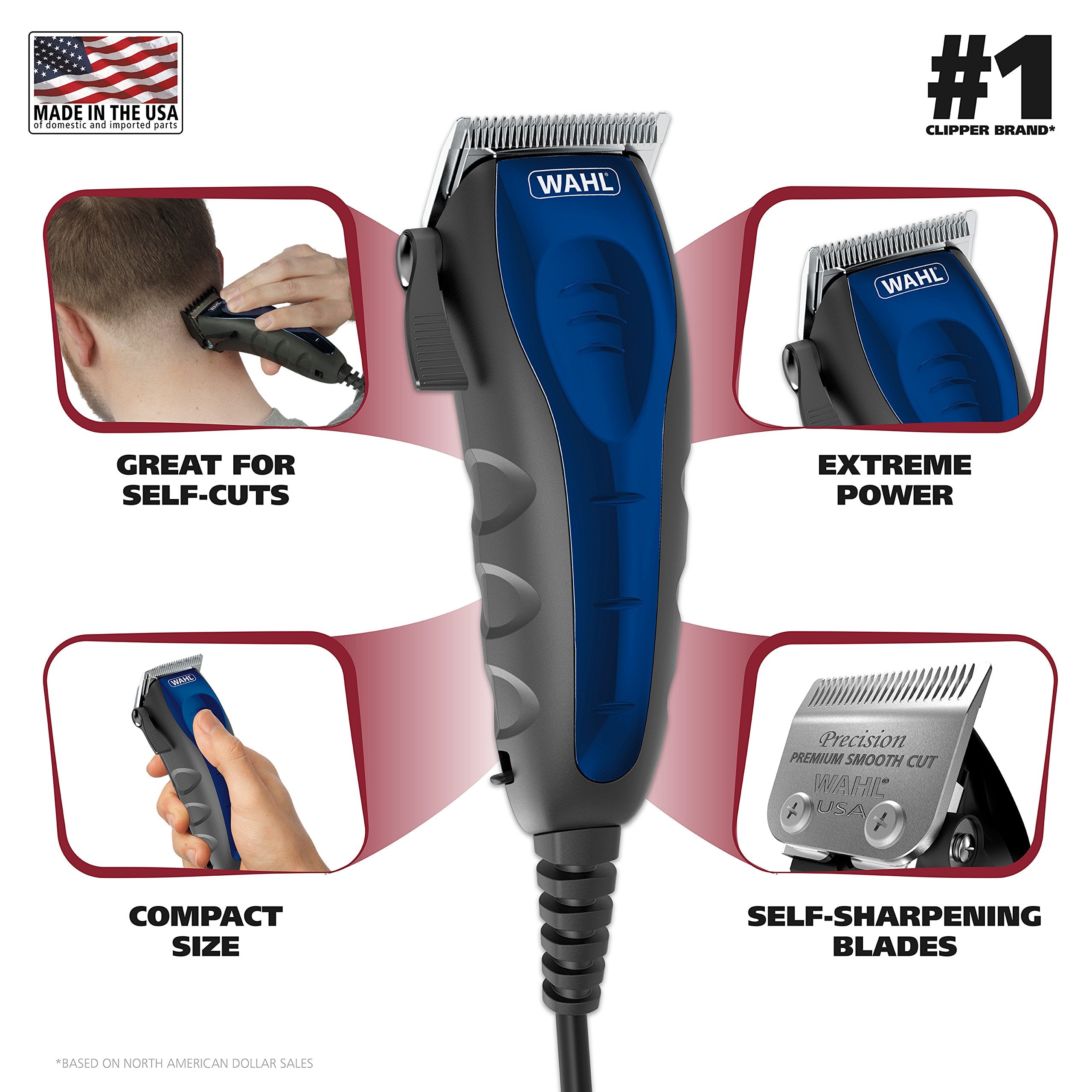 Wahl blade close-up showing precision edge for smooth, snag-free cutting
