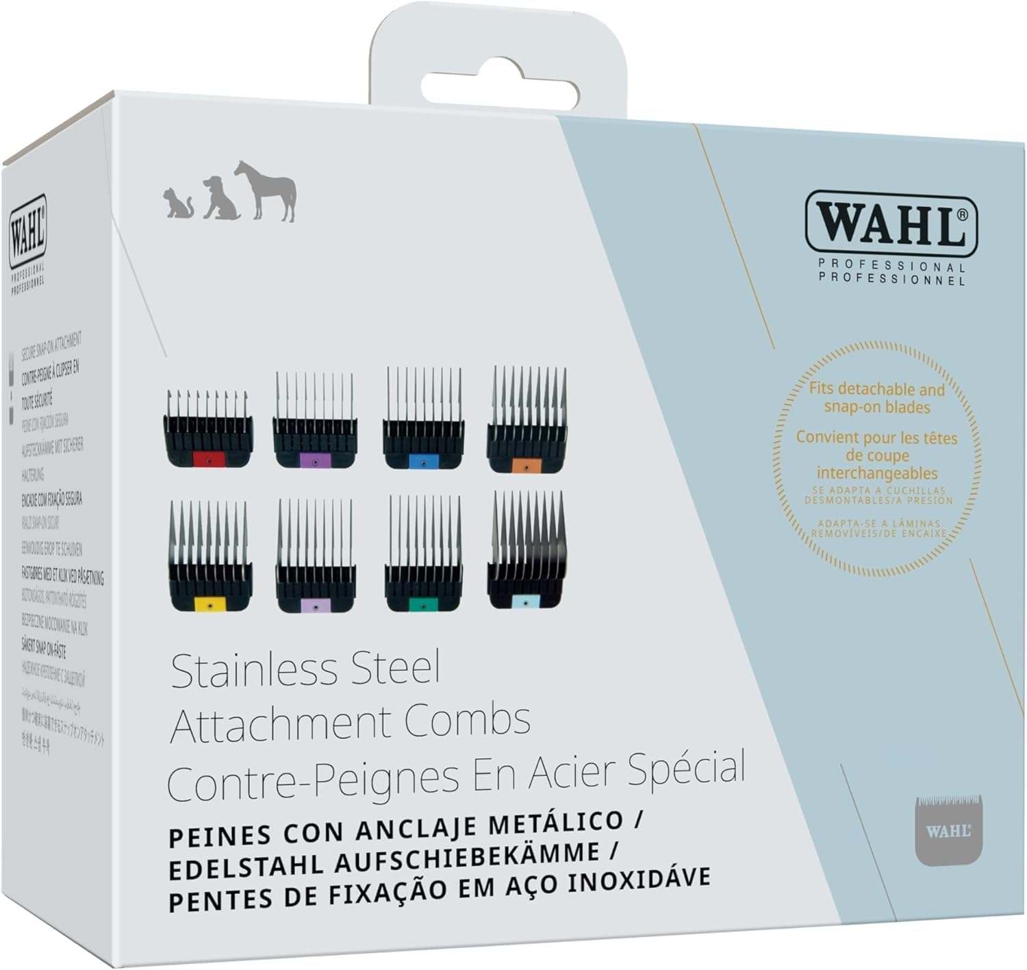Wahl comb attached to clipper in use showcasing secure fit and reliable trimming benefit