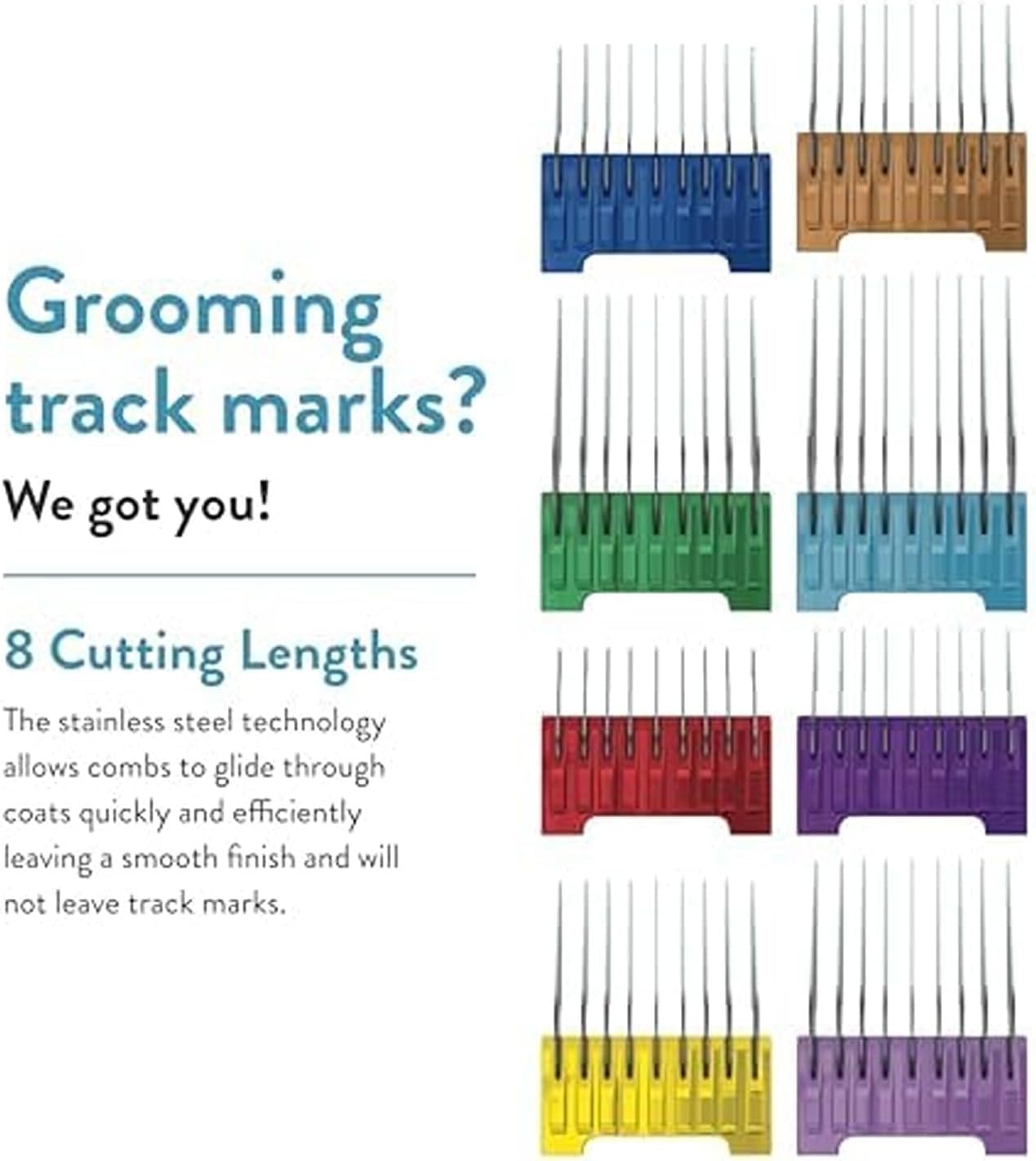 Hand-held scale comparison of Wahl comb set to show actual size and ease of handling