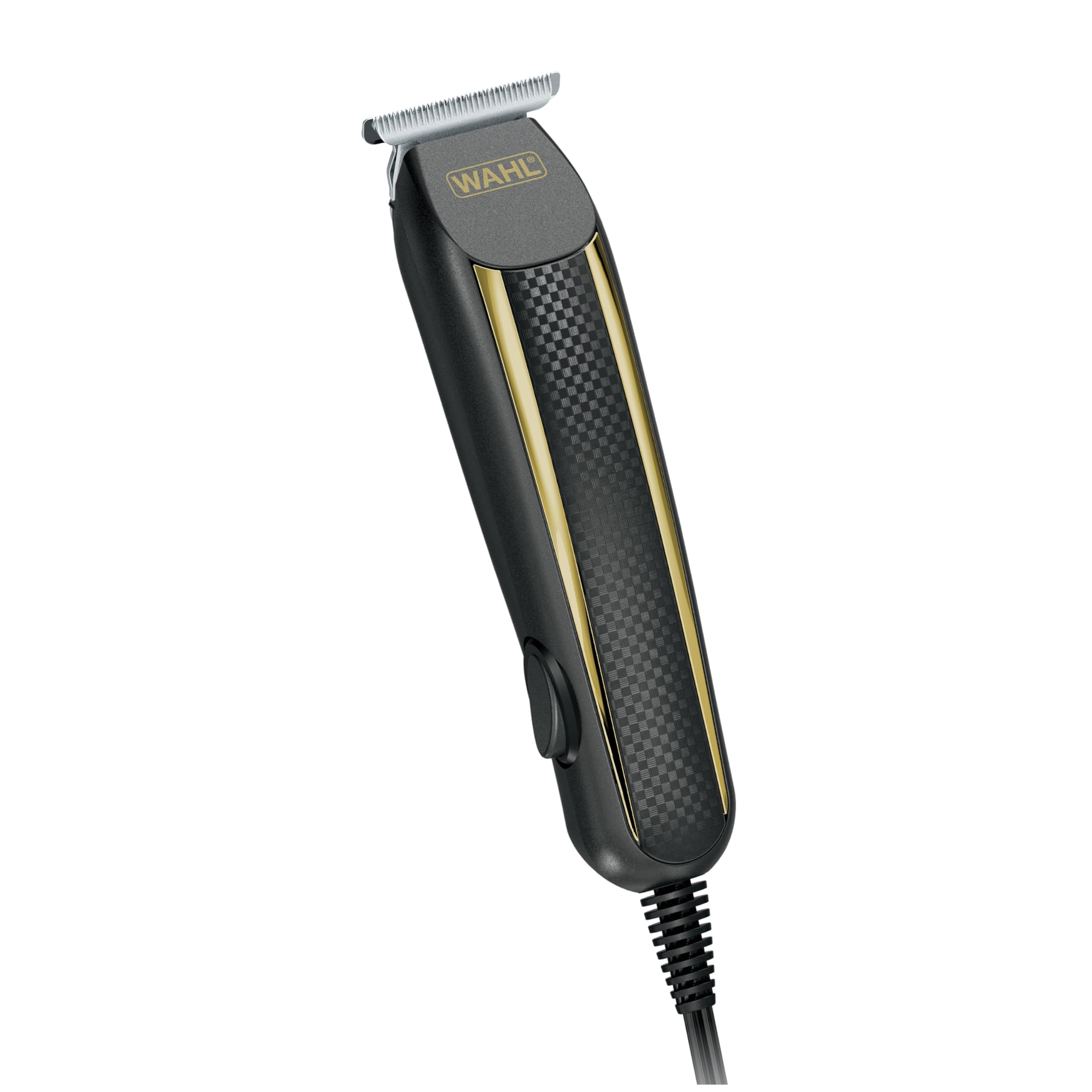 Wahl Edge Pro front view showing compact corded trimmer and housing benefit: reliable power