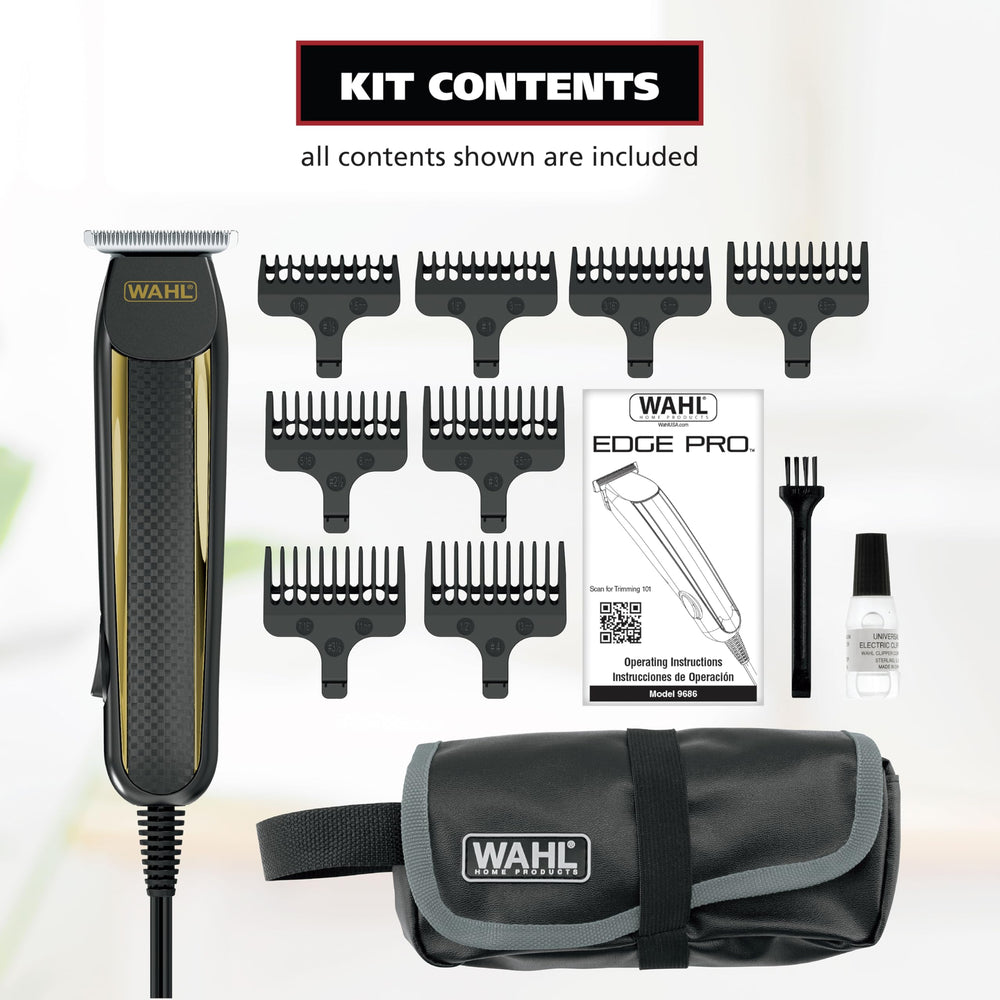 Wahl Edge Pro trimming a beard edge demonstrating control and benefit: clean definition