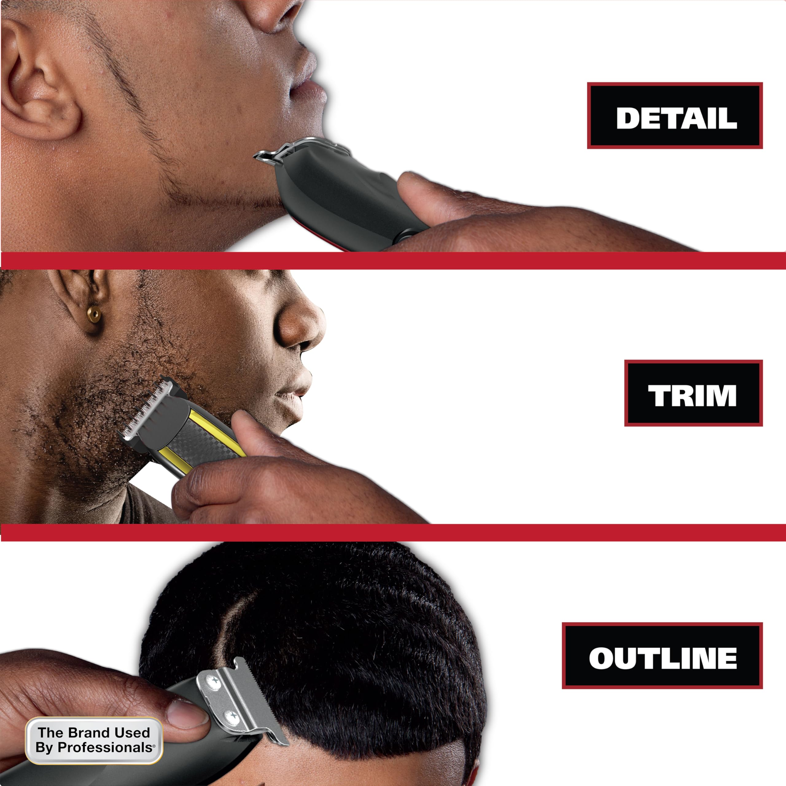 Wahl Edge Pro on bathroom counter in use setting showing lifestyle benefit: daily grooming
