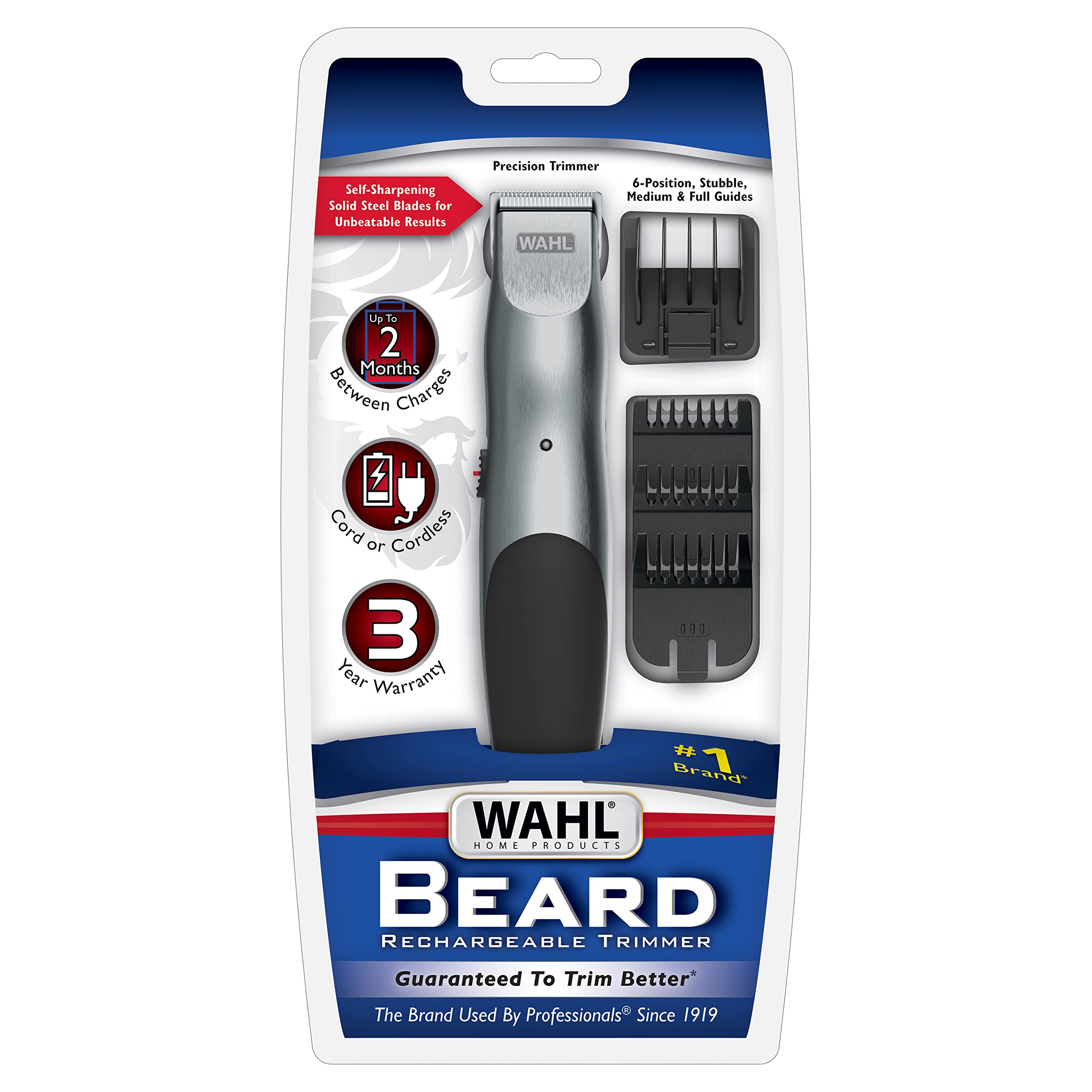 Wahl cleaning brush and oil beside trimmer for routine blade maintenance