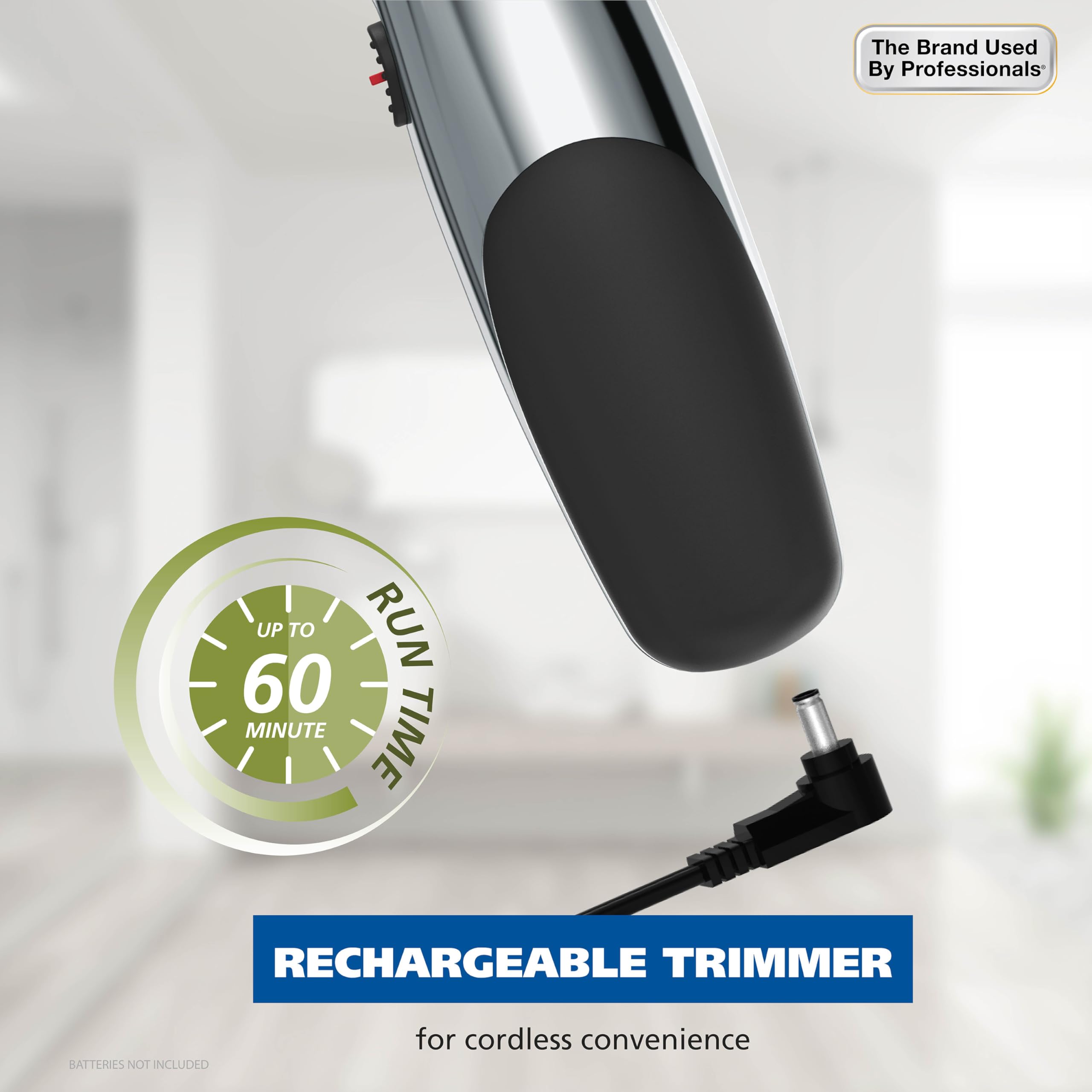 Wahl side profile highlighting ergonomic soft-grip pads for secure control