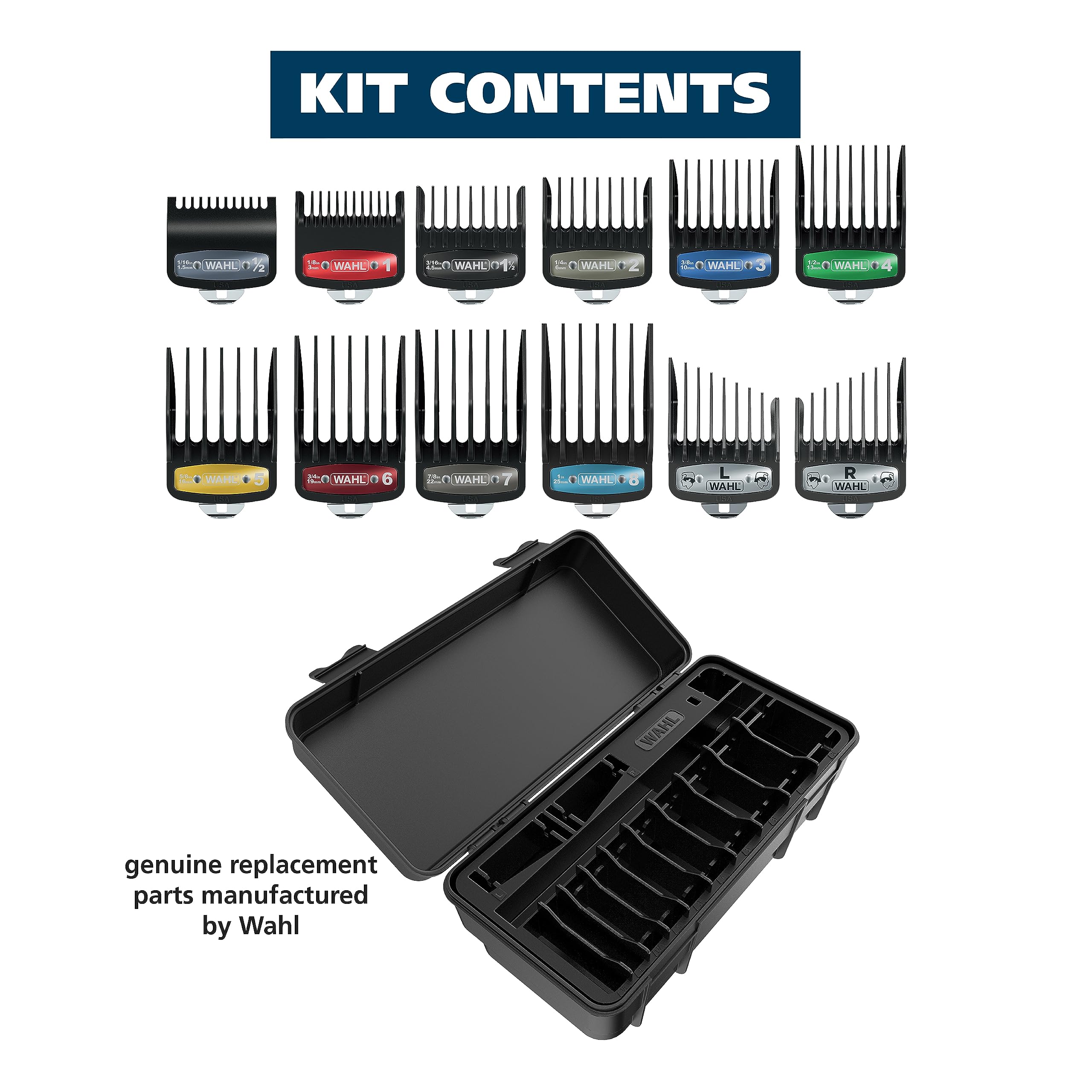 Wahl guard teeth profile closeup, reducing snagging and pulling