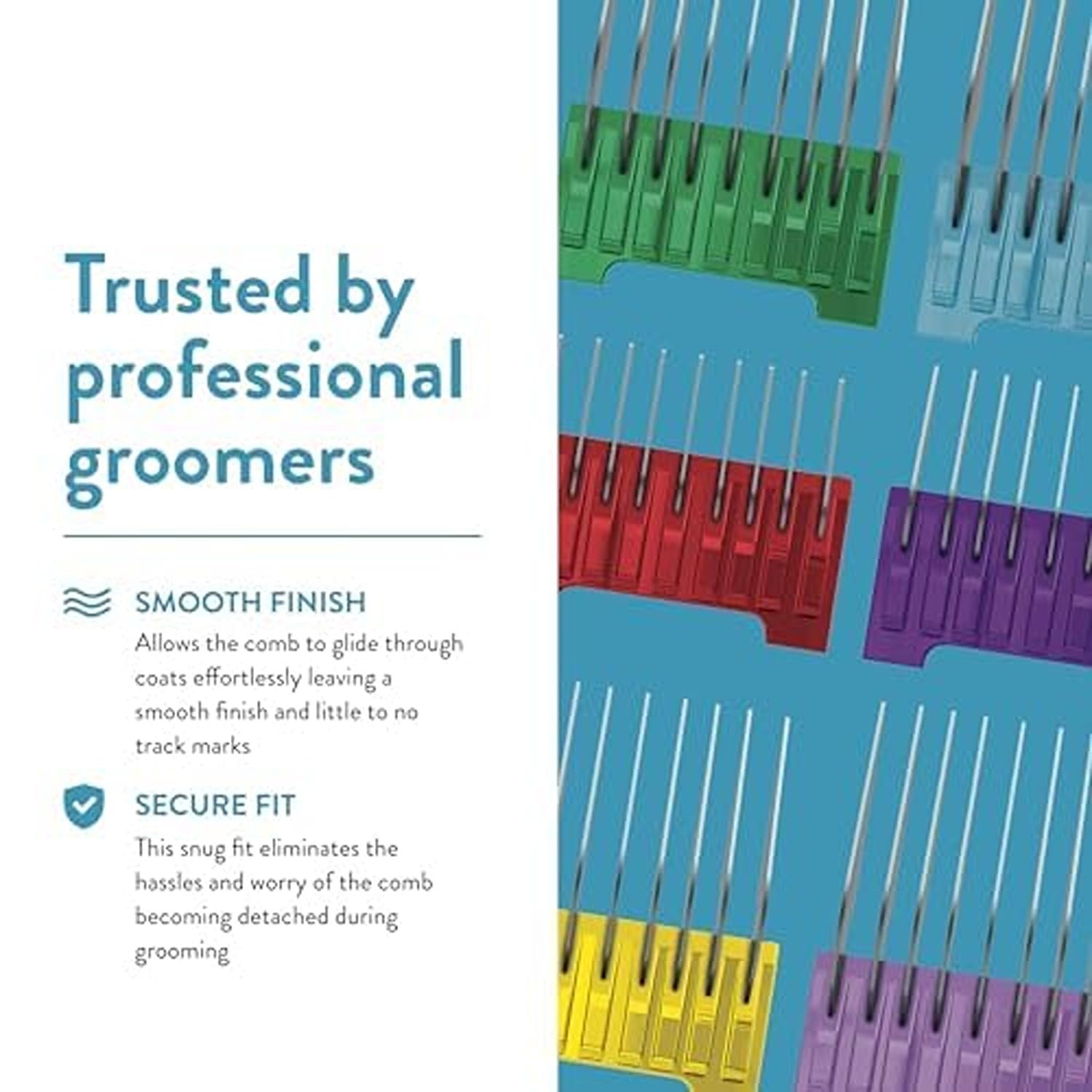 Grooming station with Wahl comb set in use illustrating professional-ready organization