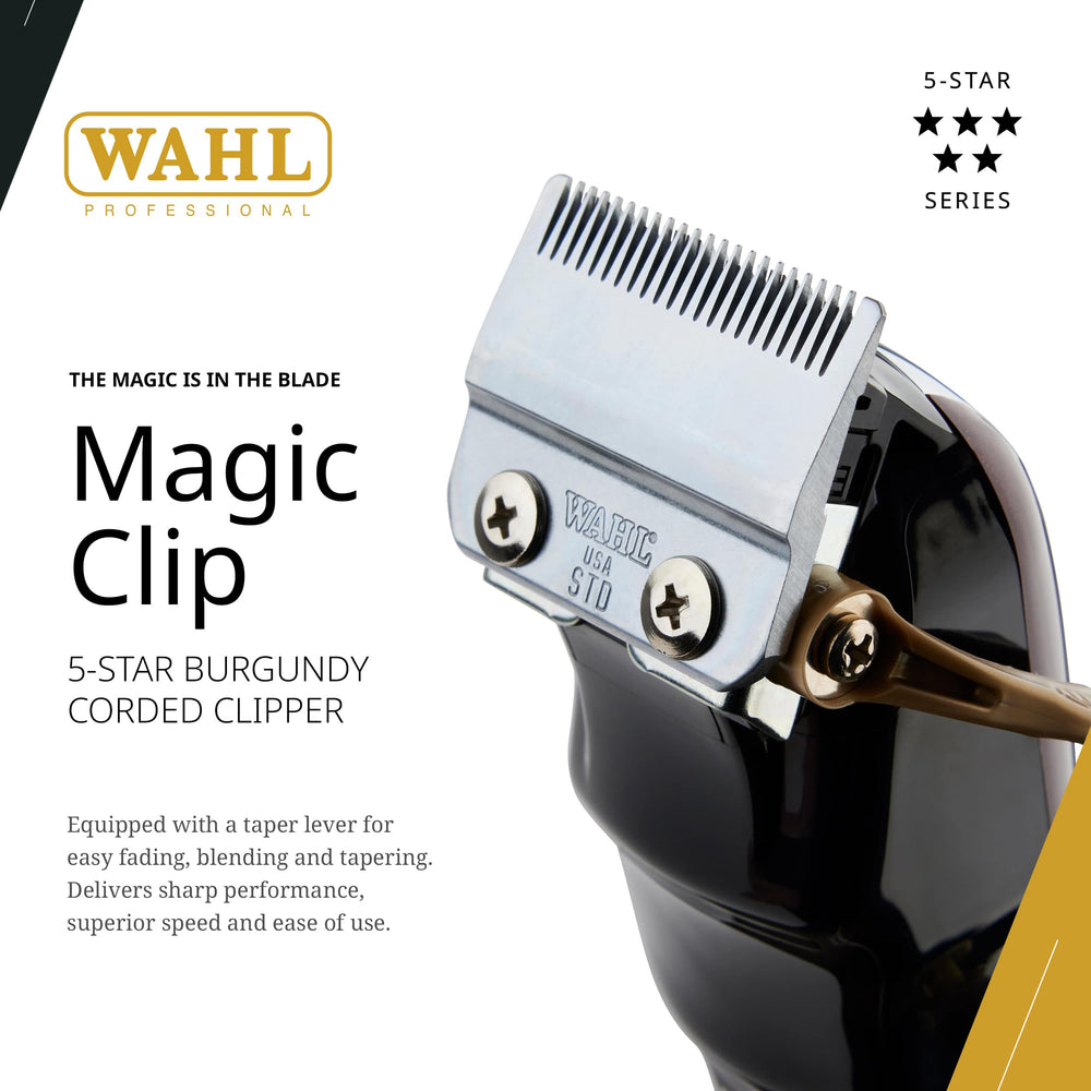 Wahl Magic Clip blade close-up highlighting zero-overlap edge for precise fades