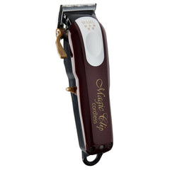 Wahl Magic Clip front view showing burgundy housing and professional finish benefit