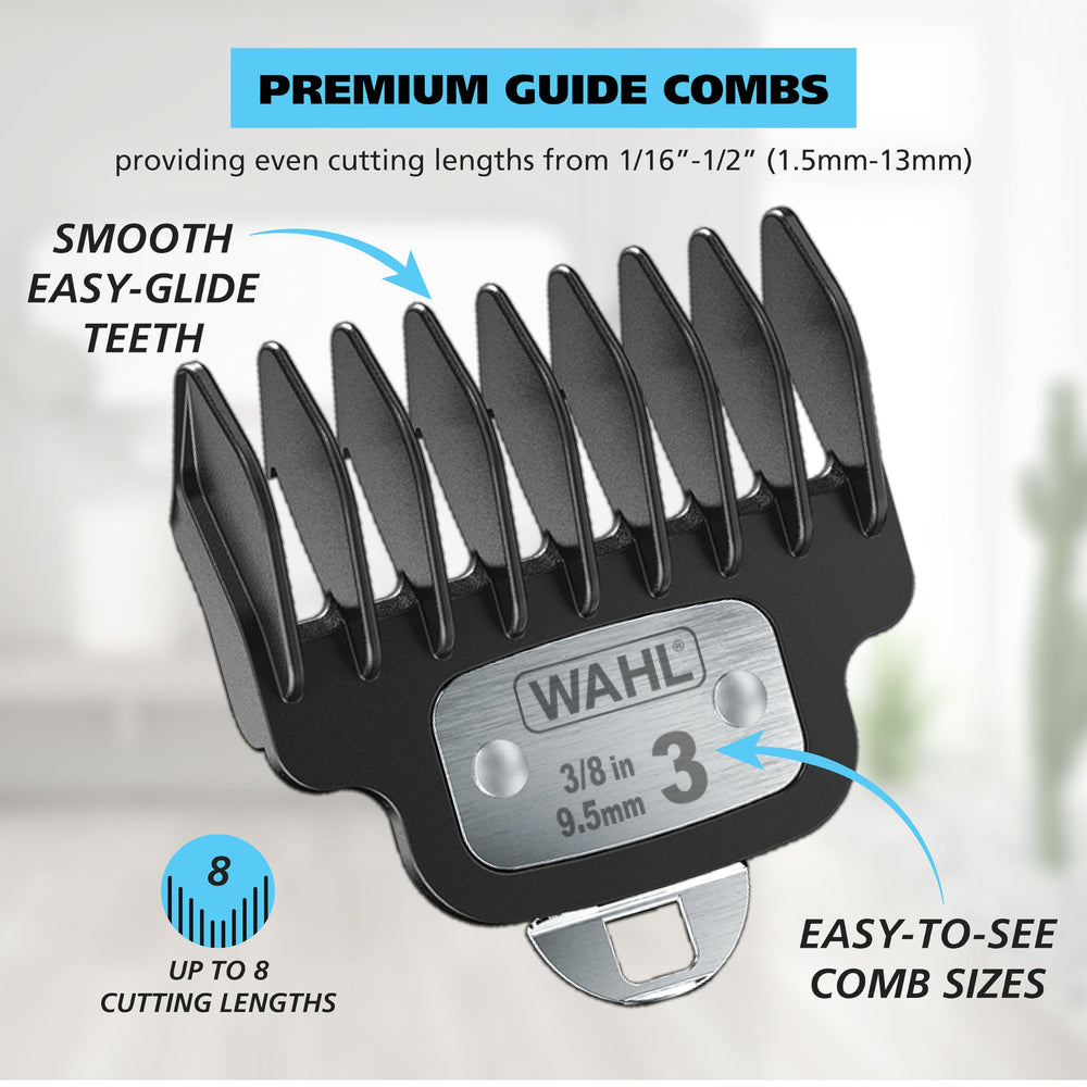 Wahl metal body with rubber grip for durable comfortable handling benefit