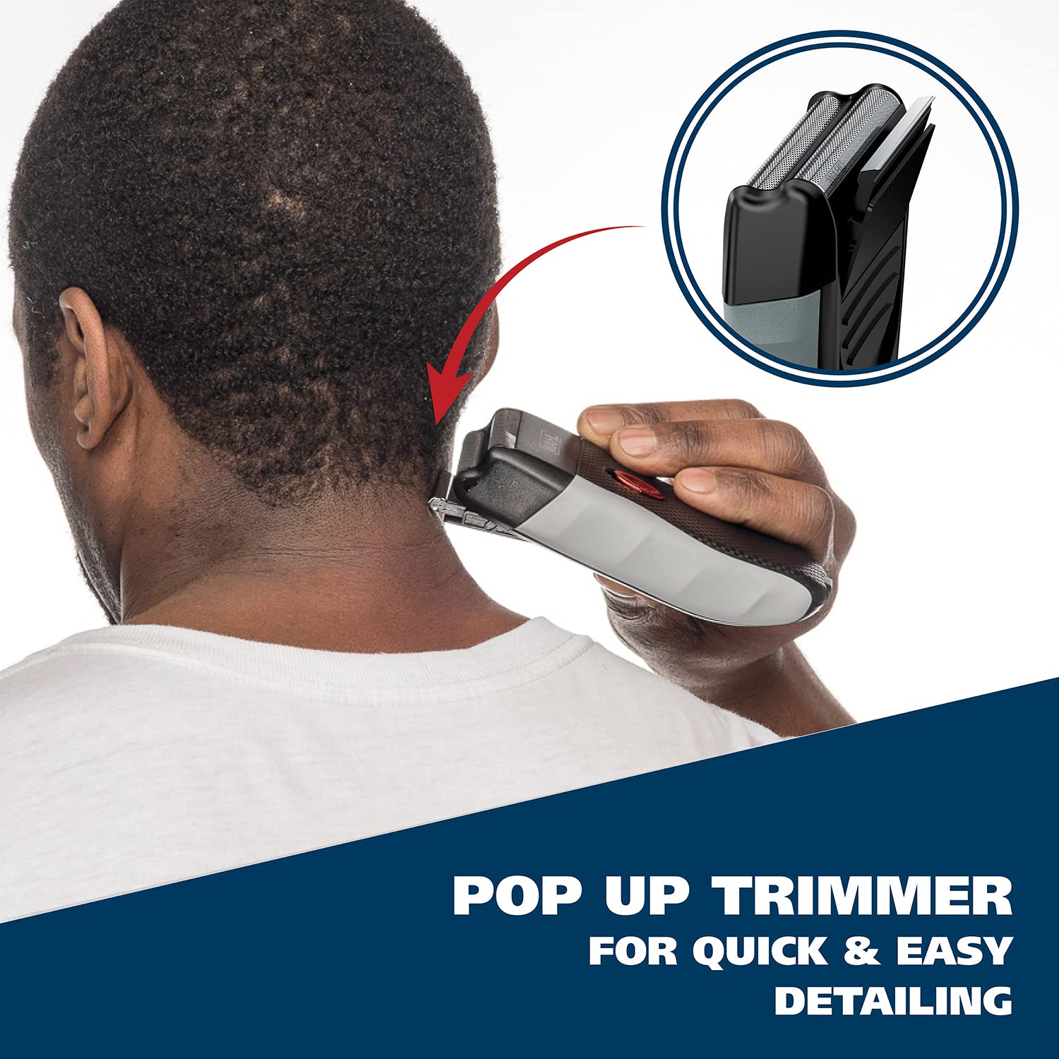Wahl ergonomic no-slip rubber grip for steady handling and improved control