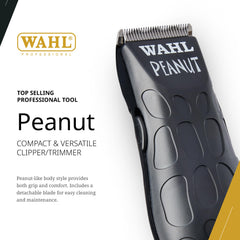 Wahl Professional Black Peanut rear and cord detail highlighting continuous power