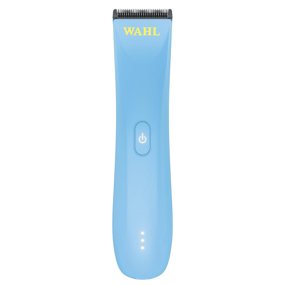 Wahl Professional Peanut Li blue front view showing compact design and portability
