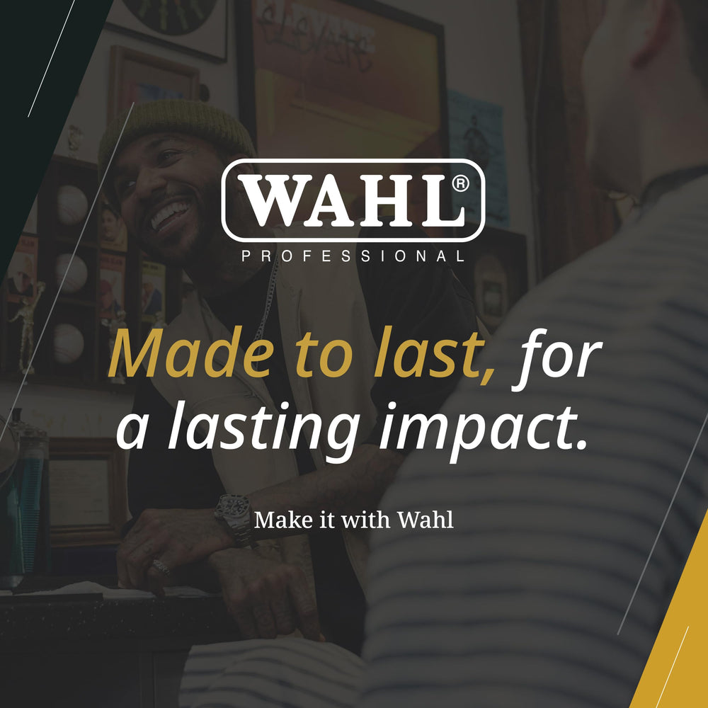 Wahl Professional Peanut trimming beard in-use showing clean edge shaping benefit