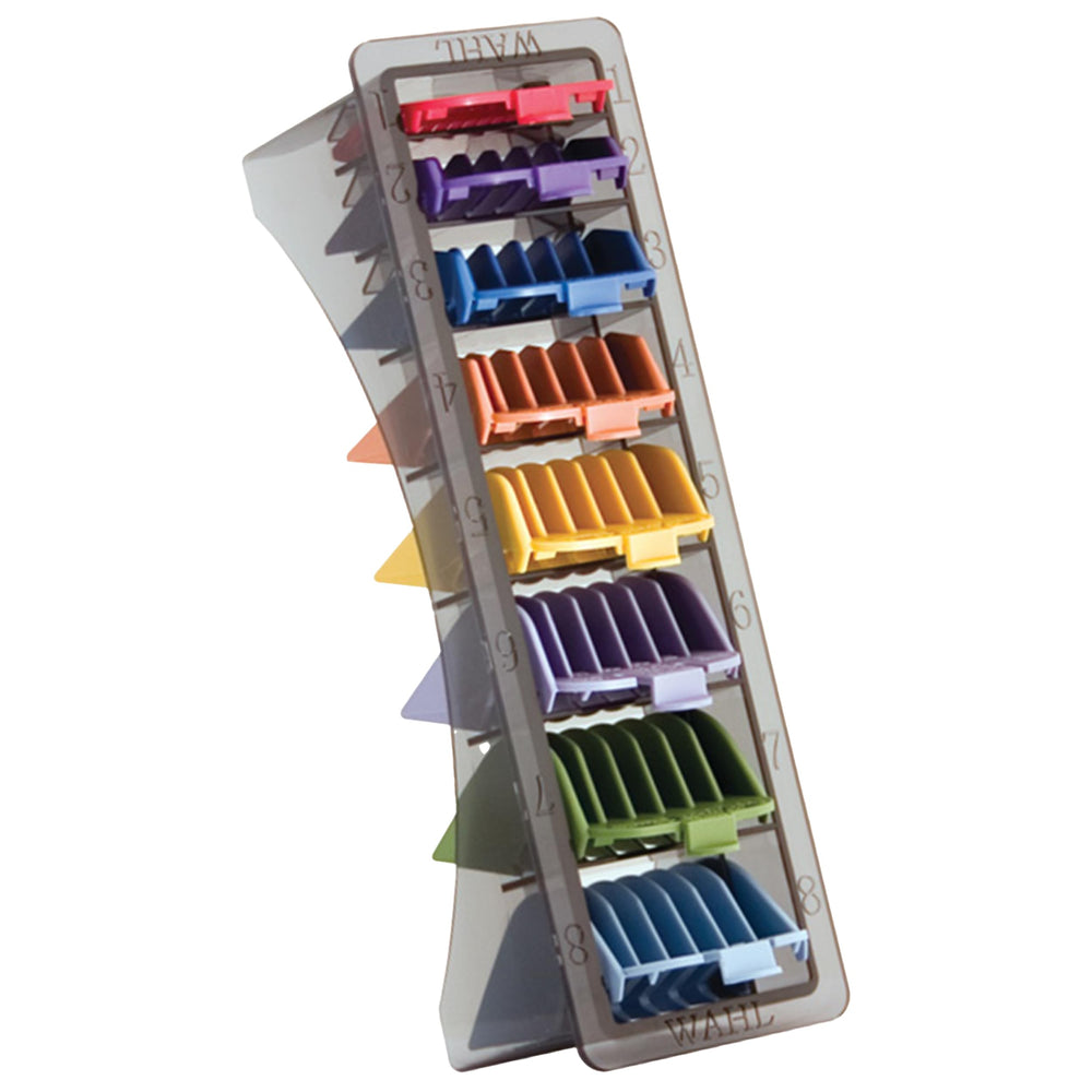 Wahl Professional front packaging showing the eight color-coded guides and benefit of quick selection