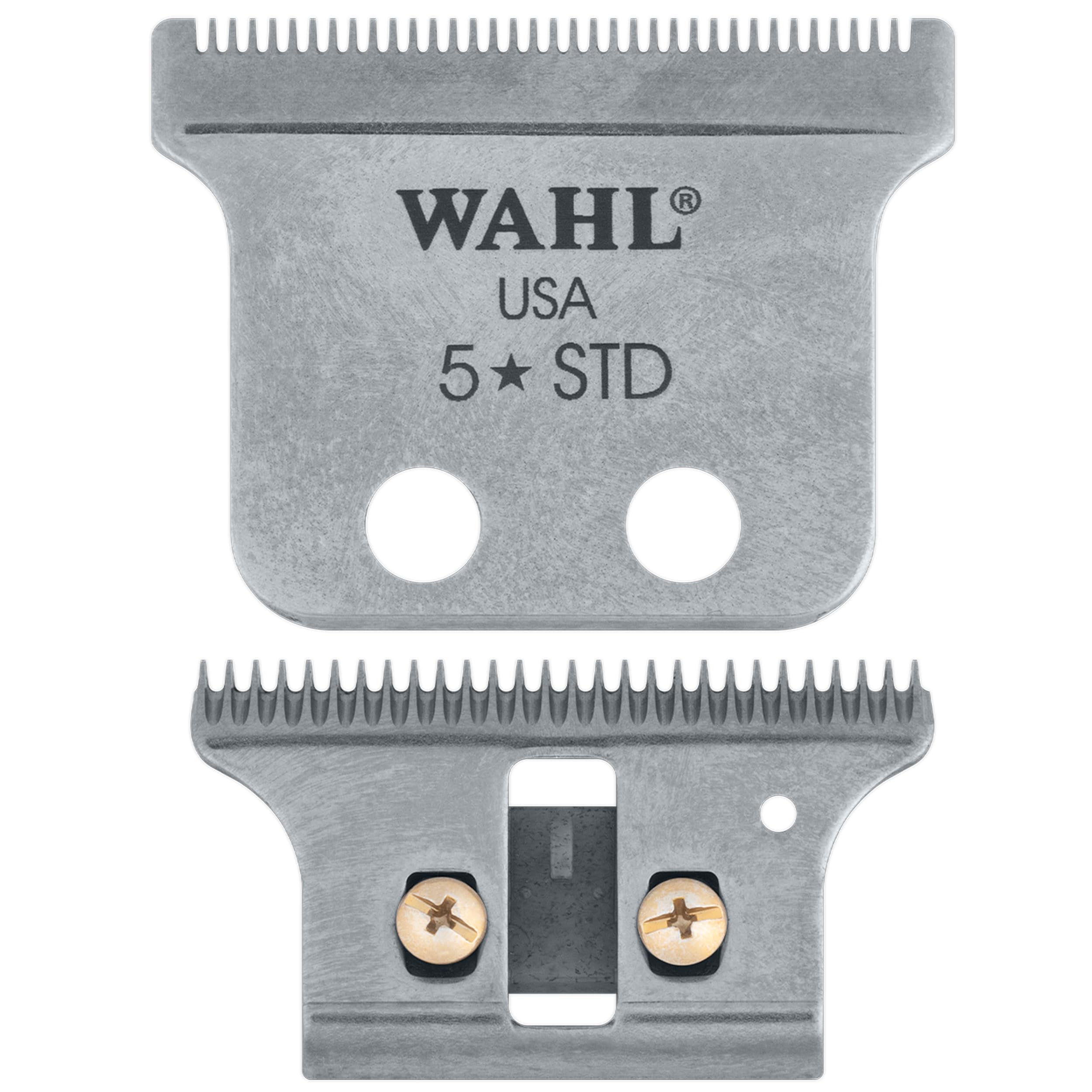 Wahl Professional T-shaped blade front view showing shape and precise edge benefit