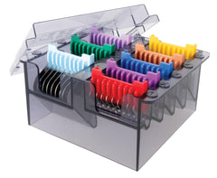 Wahl stainless steel combs color-coded for quick length selection and organized workflow