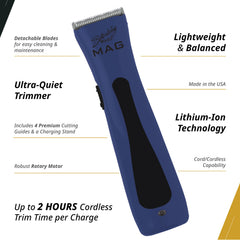 Wahl Professional Sterling Mag held in hand to show size and balanced cordless handling benefit