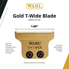 Wahl T-Wide close-up of blade teeth highlighting smooth, low-friction finish