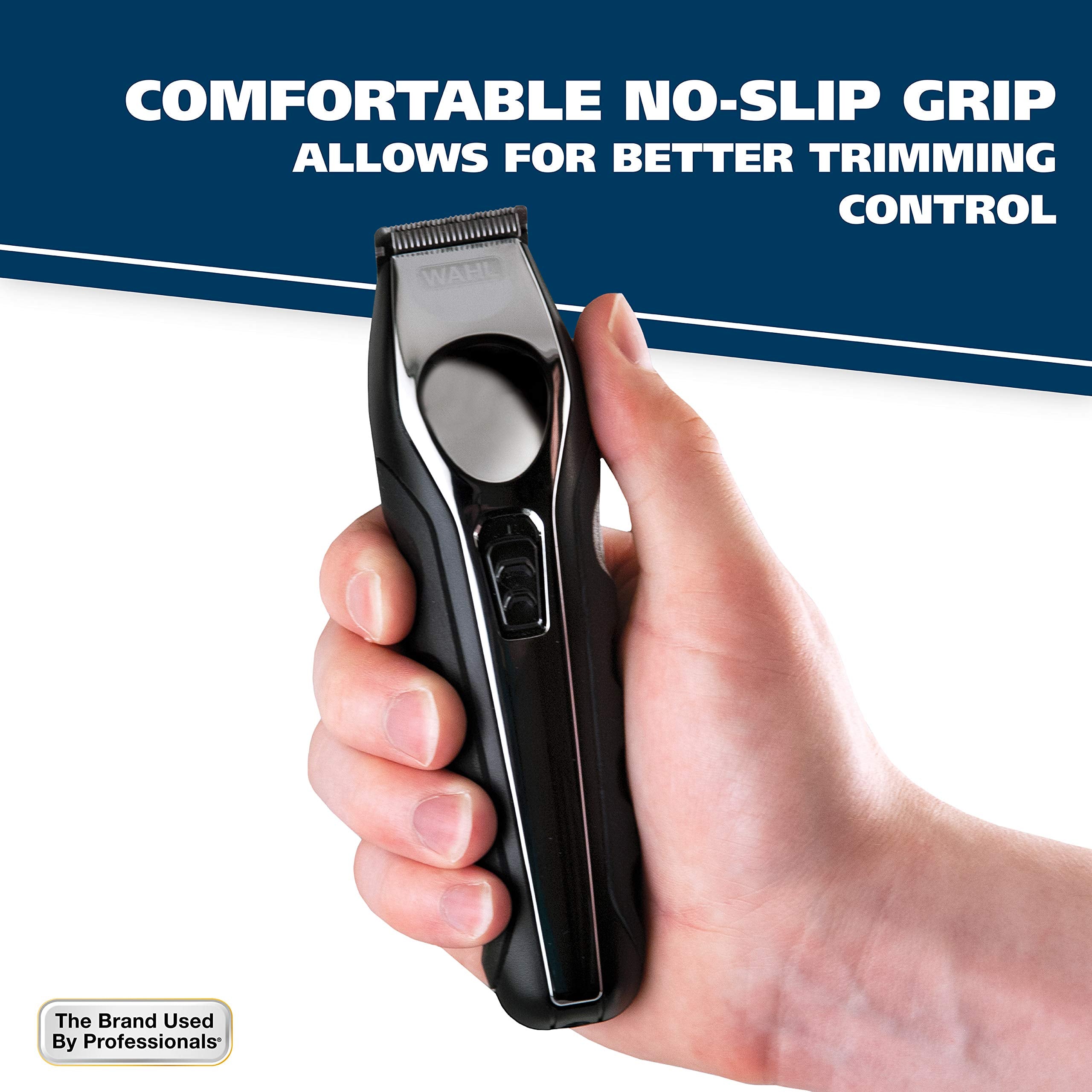Wahl textured no-slip grip and controls for improved trimming control