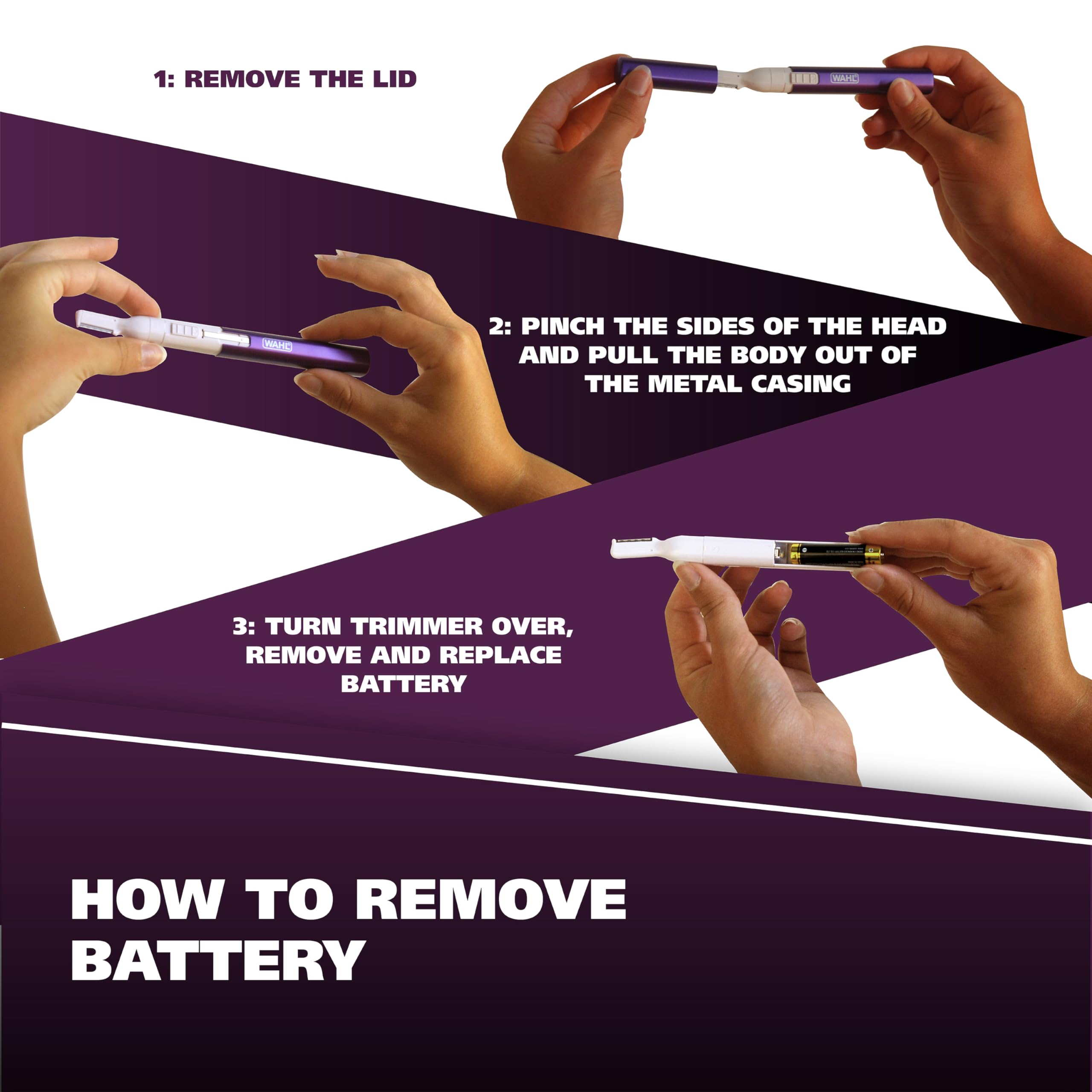 Wahl trimmer beside travel bag portraying portability and on-the-go touch-up convenience