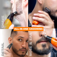 Wahl TrimNinja four interchangeable attachments displayed for multi-function convenience