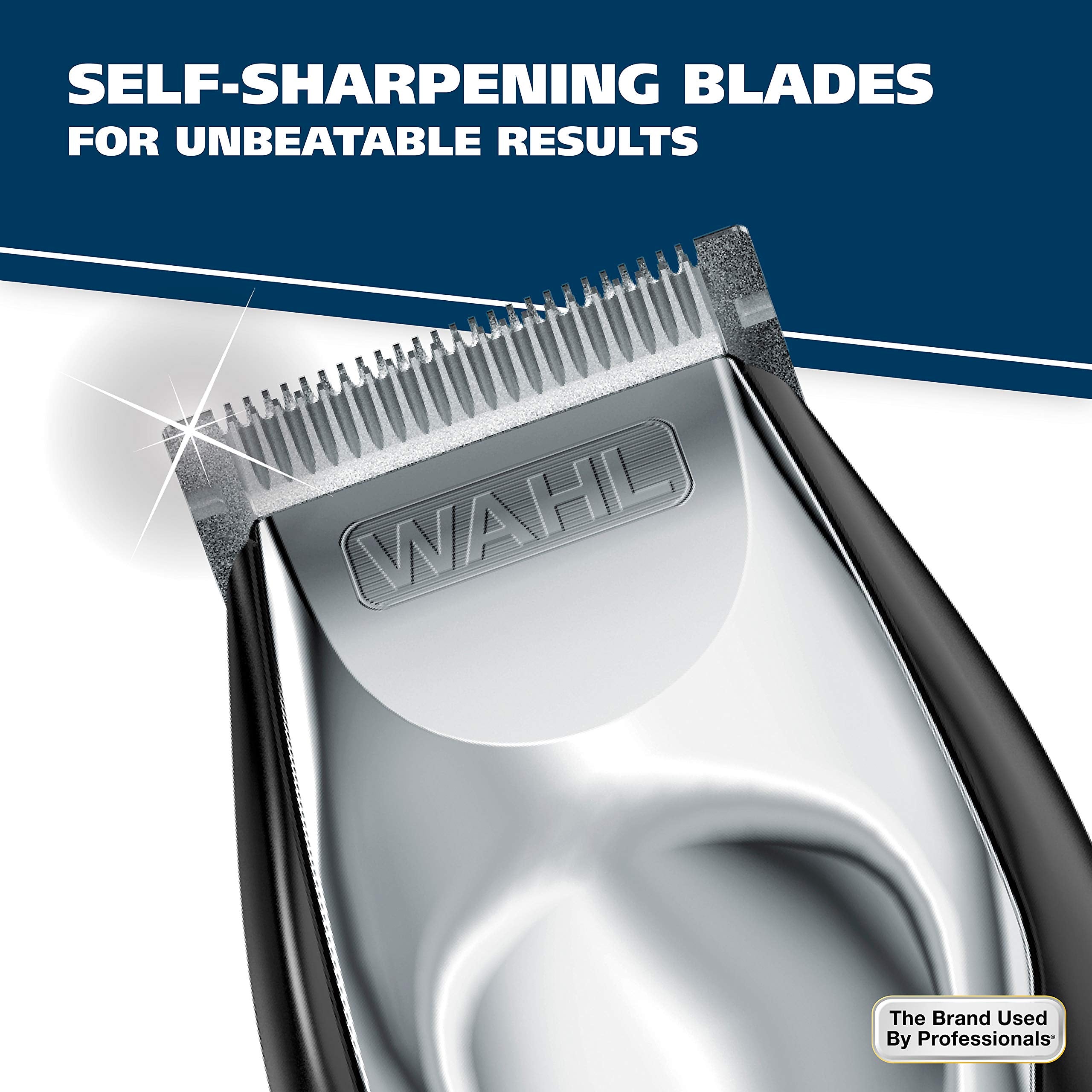 Wahl guide combs laid out showing 12 cutting lengths for versatility