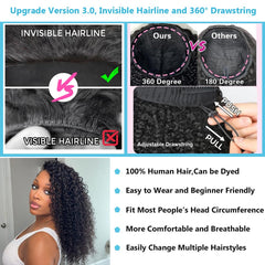 WaitLove inside cap showing drawstring and combs for secure fit and comfort