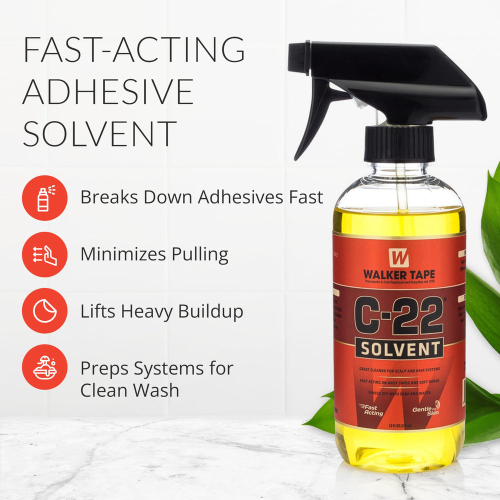 Walker Tape C-22 spraying on adhesive demonstrating even coverage and quicker loosening benefit