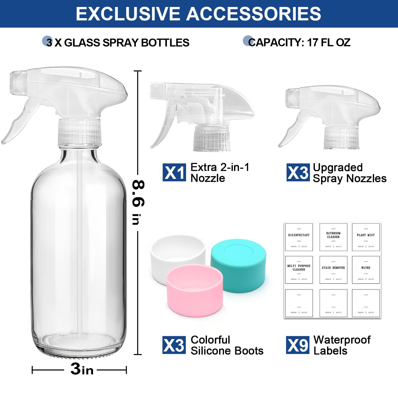WALKINSTIN close-up of 2-in-1 nozzle highlighting dual mist and stream functionality