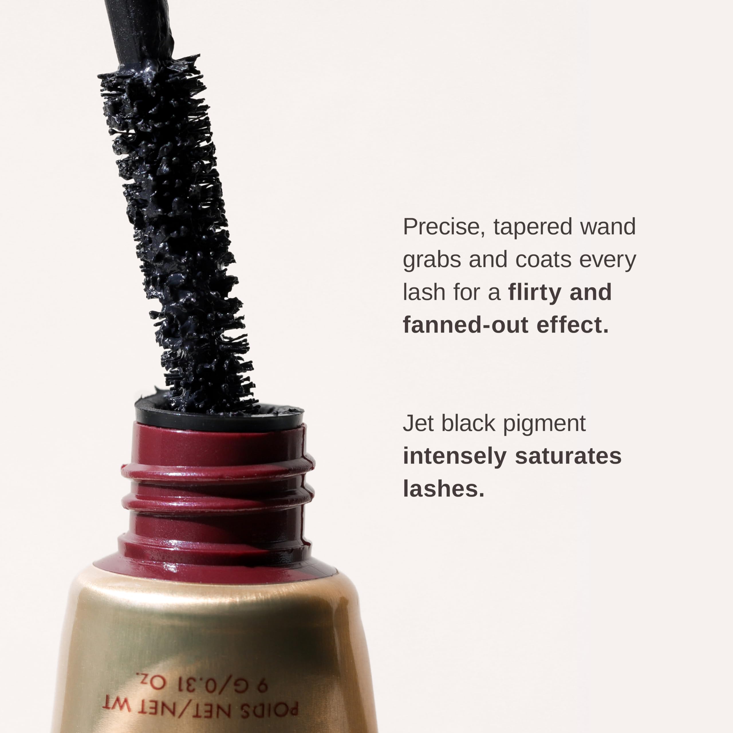 Wander Beauty open tube displaying creamy black formula texture for smooth, buildable application