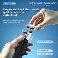 WASHWOW dual-foil shaver head showing smooth close shave benefit