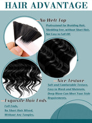 Wassai braided knotless style in use demonstrating lightweight comfortable wear