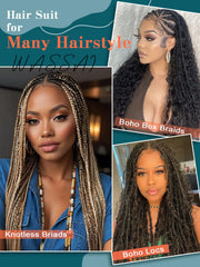 Wassai deep wave texture close-up highlighting soft, human-like curls