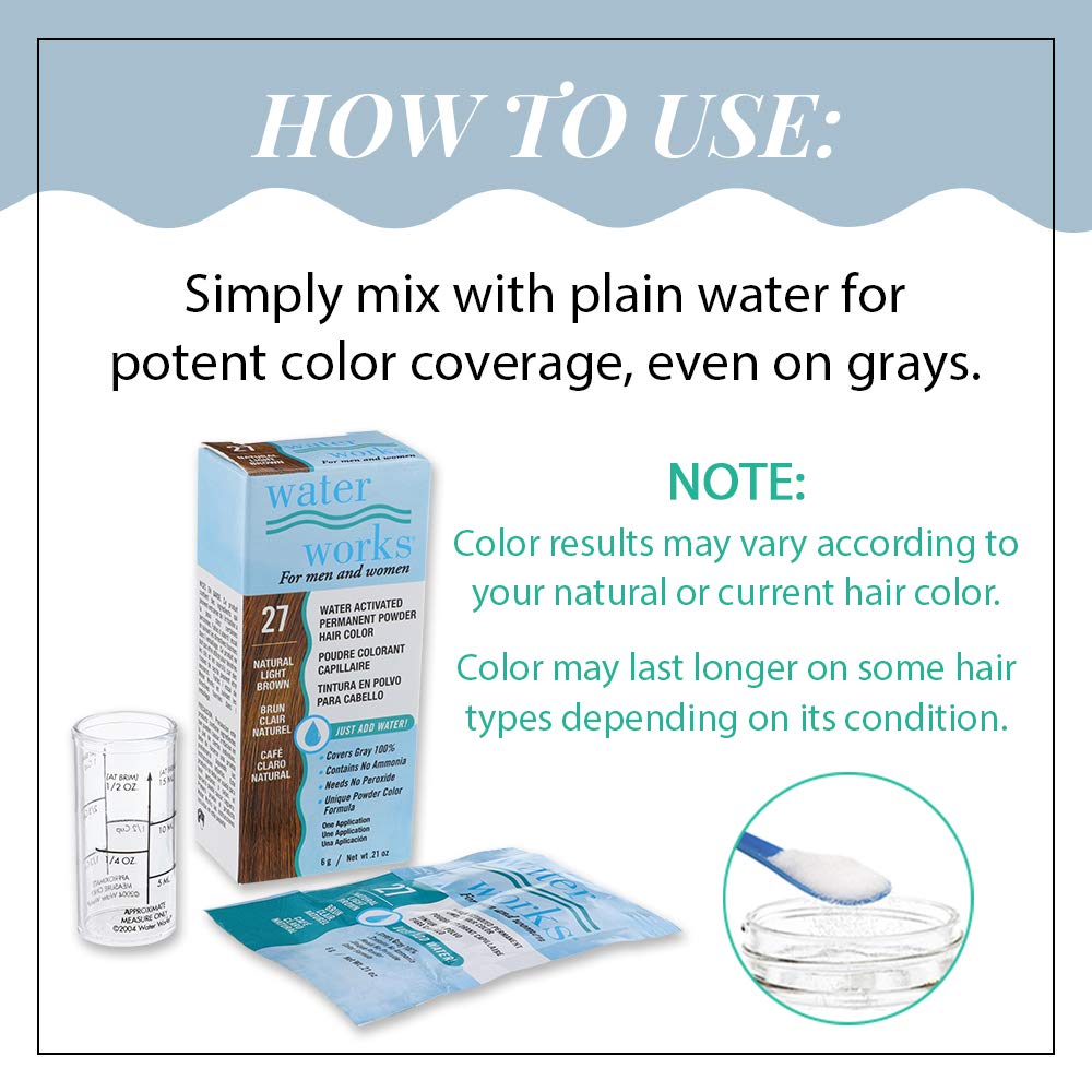 Water Works application brush applying color to roots for precise coverage benefit