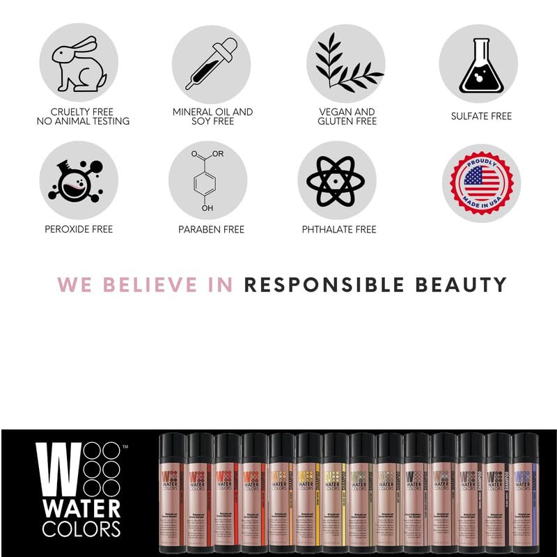Watercolors bottle styled in bathroom showing easy at-home use