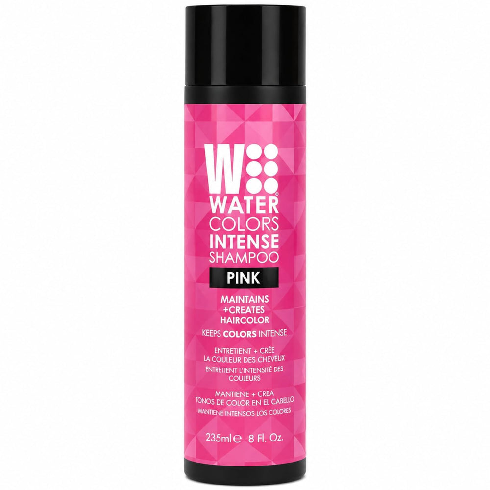 Watercolors pink front packaging showing product and size, enhances color maintenance