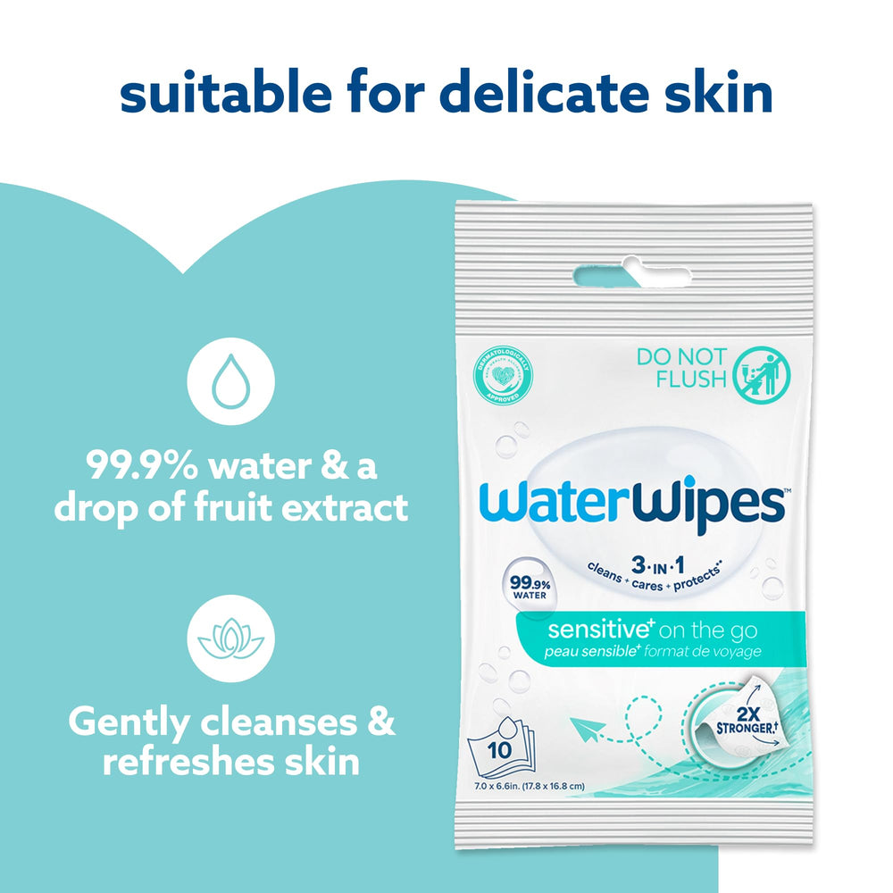 WaterWipes close-up texture showing thicker, softer sheet benefit