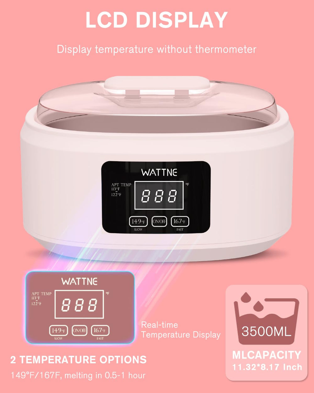 Wattne demonstration of cleaning by warming and removing excess wax for hygiene