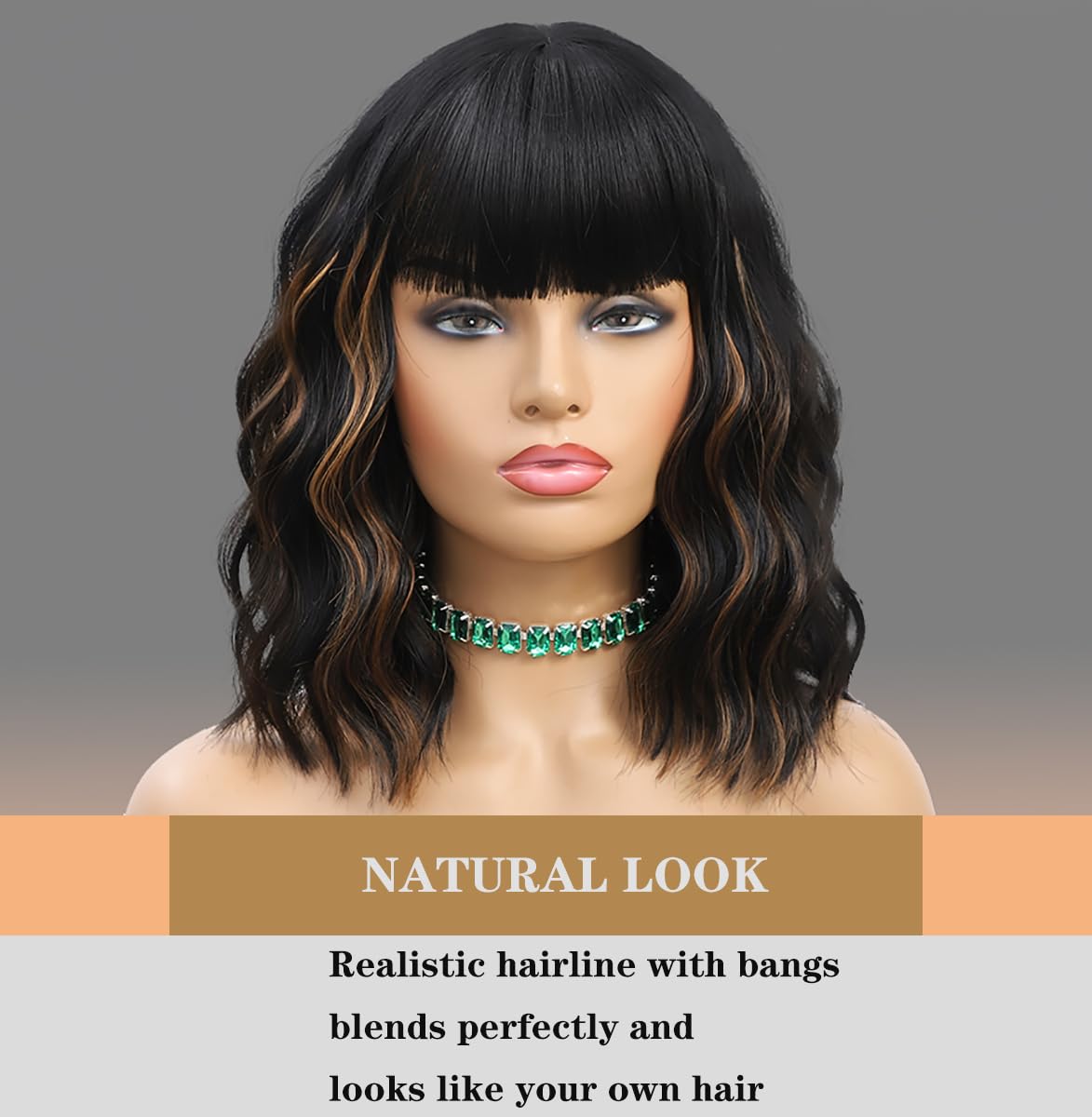 WAVE&BREEZE model wearing wig in lifestyle setting demonstrating wearable style