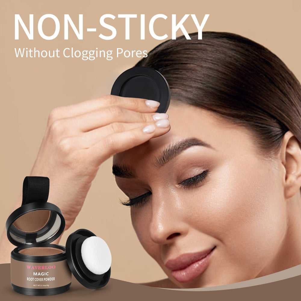 Waverloo being applied to hairline to instantly conceal roots and thin areas