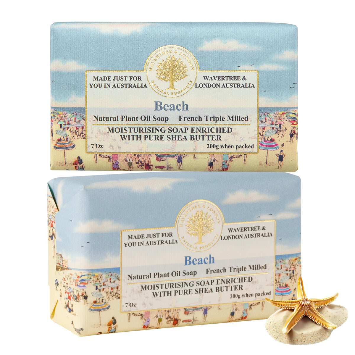Wavertree & London front packaging showing Beach scent and benefits