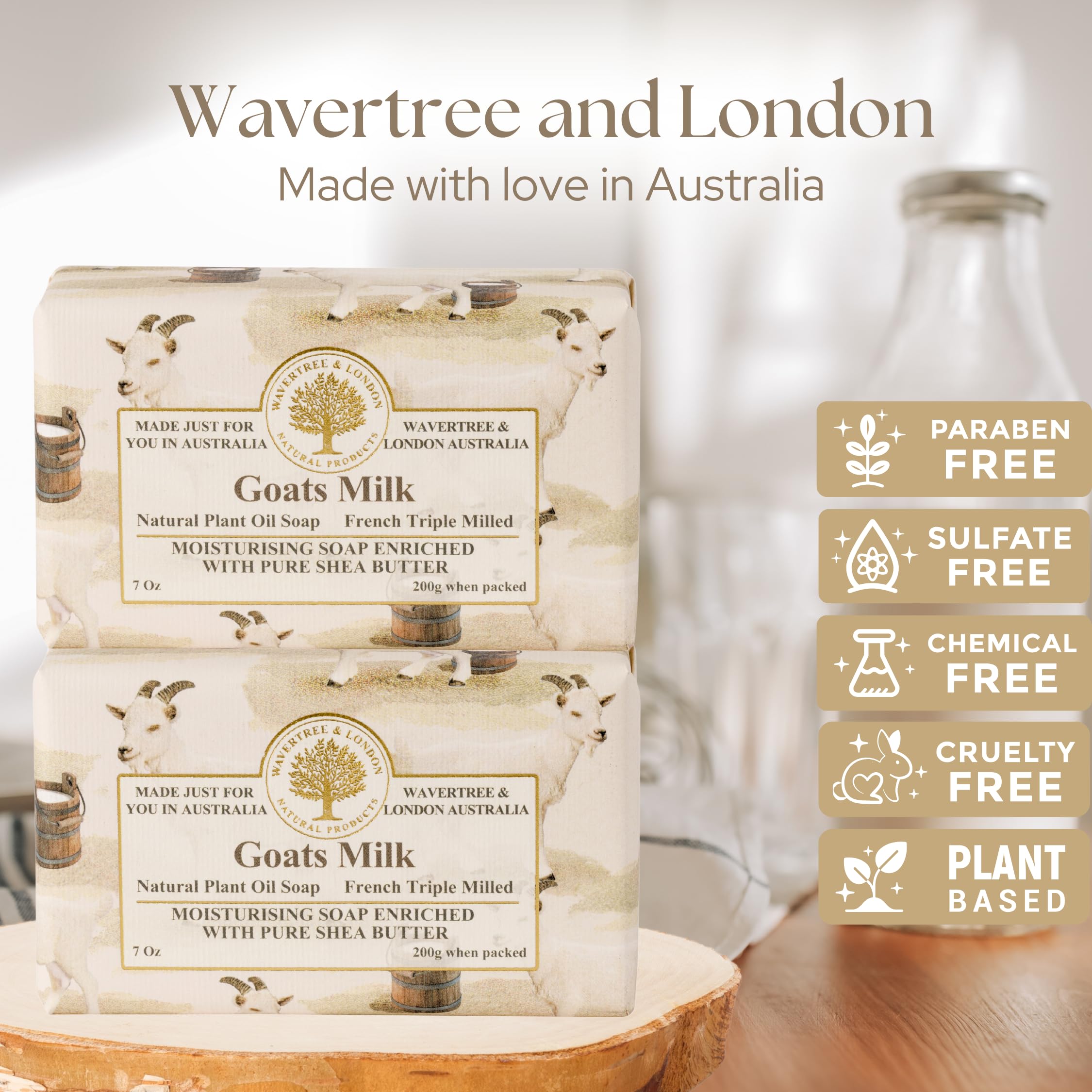 Wavertree & London close-up of creamy soap lather for moisturizing feel