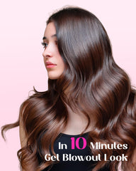 wavytalk brush in hand styling hair demonstrating quick wrap-and-comb benefit