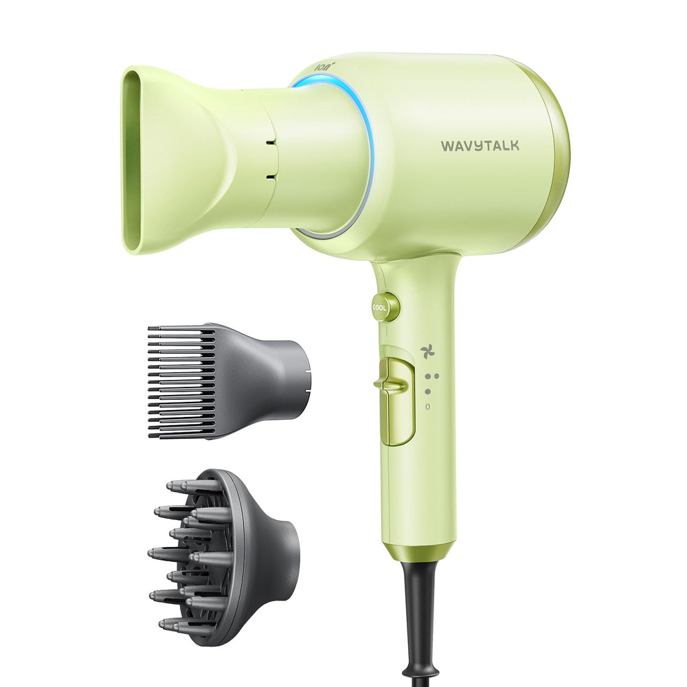 wavytalk front view of dryer showing sleek body and glossy finish for fast drying